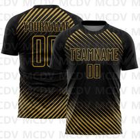 Individualūs Juodi Raudoni Geometriniai Raštai Sublimacijos Futbolo Uniformos Džersis Personizuotas Komandos pavadinimas tavo vardas numeris T-shirts M black