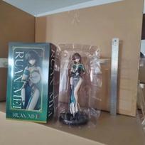 24cm Qipao Ruan Mei Standing Pose Anime Figure Scale Ratio Model Statue Collection Desktop Decoration Ornament Toys  Playsets Gift Present for Fans 24cm no box gray
