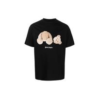 Palm Angels SS23 T-shirt su lokio printu, klasikinis 'Juodas' Vyriškas PMAA001C99JER0141060 XS beige
