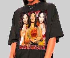 Megan Fox Shirt - Y2K Graphic Tee,2000s Pop Culture Shirt,Celebrity Tshirt 110 orange