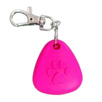 LED Luminous Silicone Triangle Dog Tag - Nighttime Anti-Lost Pendant & Backpack Light rožinė