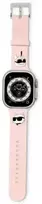 Karl Lagerfeld 3D guminis Karl&Choupette galvų išmaniojo laikrodžio dirželis, skirtas Apple Watch (38/40/41 mm) | Silikonas | rožinė