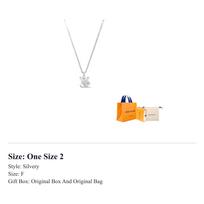 LOUIS VUITTON Monogram Row Prekės ženklo logotipas Karoliai Vyriški Sidabriniai 110962890 One Size 2 orange