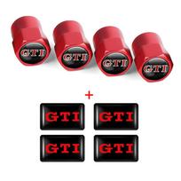 Car Metal Wheel Tire Valve Caps 3D Epoxy Badge Interior Sticker For Volkswagen VW R Polo Passat B5 Golf 4 5 6 Tiguan Jetta GTI black