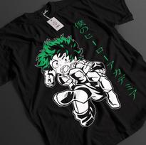 My Hero Academia Shirt Deku Tshirt Bakugo All Might Top Todoroki Mha Unisex Tee 4XL black