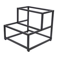 2 Step Stool for Adults Youth Bedside Step Stool Wooden Step Stair 500lbs Capacity for Kitchen Bathroom Multi Purpose gray