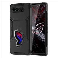 ROG Phone 5 dėklas Atsparus smūgiams ASUS ROG 5/Pro/Ultimate žaidimų telefonui Dangtelis Karinė kritimo apsauga Kietas PC galas Minkštas TPU buferis Asus ROG Phone 5 Pro juoda