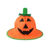 Comfortable Pumpkin Plush Hat Round Halloween Cap Funny Bucket Hat  Unisex oranžinė
