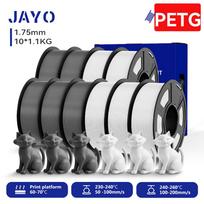 JAYO 5/10 Rolls 3D PETG/PLA/PLA+/PLA Matte Printer  Filament 1.75mm No Bubble 3D Printing Materials for 3D Printer&3D Pen