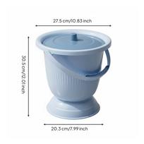 Portable Urinal with Handle Odor Sealing Bucket Easy to Clean gray