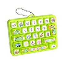 Animals 26 Keys Keyboard Keychain Cartoon Keyboard Clicker Keychain  Bag Ornaments žalia