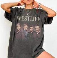 Westlife 25-ojo jubiliejaus turo marškinėliai, Juokingi Westlife vaikinų grupės koncertiniai marškinėliai XXXL gray