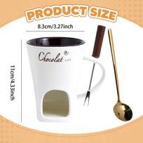 Chocolate , Ceramic Fondue Cup, Cheese Set, Maker, Fork, Butter Warmer balta