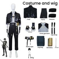 Naujas žaidimas Wuthering Waves Rover Cosplay Kostiumas Rover Vyriškas Cosplay Apranga Perukas Helovino Karnavalo Vienodas Kalėdinė Šventė Vyrams XXL black