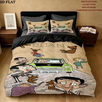 Mr Bean Bedding Quilt Set Quilt Cover Pillowcase Home Decoration Birthday Gift (1 * duvet cover + 2 * pillowcase, without core) 200x200cm