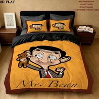 Mr Bean Bedding Quilt Set Quilt Cover Pillowcase Home Decoration Birthday Gift (1 * duvet cover + 2 * pillowcase, without core) 135x200cm