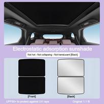 For Volkswagen Tiguan 5N MK1 2009~2016 2012 Car Roof Sunshade Electrostatic Adsorption Sunroof Sunshade Skylight Blind Shading Black and white 2PCS white