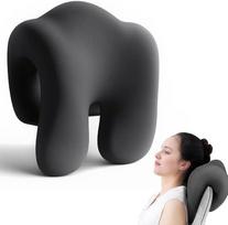 NAVESO Memory Foam Office Chair Headrest - Ergonomic Neck Pillow for Desk Chair, Sofa, Wheelchair - Gray