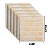 3D plytelių plytų sienų lipdukas Lipnus vandeniui atsparus putplasčio tapetas 10vnt 35x30cm 10PCS