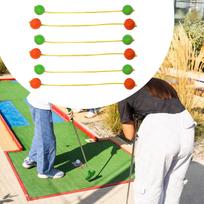 6 Pieces Ladder Ball Golf Balls Throwing Training Outdoor Game for Yard Toss Match orange and green beige