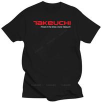 Naujas Takeuchi ekskavatorius Statybinė technika Logotipas Vyriški marškinėliai Drabužiai Šaunūs viršutiniai drabužiai TEE marškinėlis vyriškas apvalia kaklo iškirpte trumpomis rankovėmis kasdieniai viršutiniai drabužiai L red
