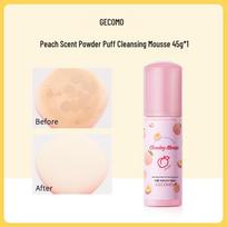 Select GECOMO Peach Scent Powder Puff Cleansing Mousse - Gentle Deep Clean Multi-purpose Makeup Tool Cleaner. beige