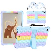 Soft Bubble Silicone Case For Lenovo Tab M10 Plus 10.6 3rd 2nd Gen 10.1inch TB-X606 X306 TB328FU TB125FU TB128FU Kickstand Cover M10 HD 2nd TB-X306F