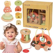 TOOKY TOY Boružėlės 3-in-1 lavinamasis žaidimų rinkinys
