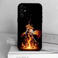 KK-Kyojuro Rengoku  Phone Case For Samsung S25,S24,S21,S22,S23,S30,Ultra,S20,Plus,Fe,Lite,Note,10,Black Cover Samsung S21fe brown