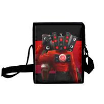 Skibidi Toilet-themed Bag Set Fun And Functional, Different Sizes And Colors Available, Suitable For All Genders Style A Satchel black