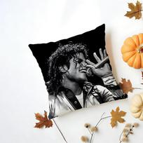 M-Michael Jackson Pagalvės užvalkalas Skalbiamas lininis pagalvės užvalkalas Minkštas kasdieniam sofos lovos namų kambario dekoravimui Short plush 50*50(CM)-1Pcs