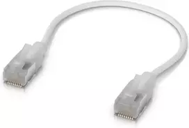 Ubiquiti itin plonas pintas ekranuotas tinklo kabelis, optimizuotas 10GbE tinklams. 0.15M-W-24 (UACC-CABLE-PATCH-EL-C6A-0.15M-W-24)
