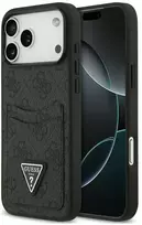 Dėklas Guess 4G Double Card Triangle, skirtas iPhone 18 Pro Max / 17 Pro Max, juodas