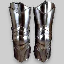 Medieval Knight Upper Leg Steel Guard Greaves Set Gothic Upper Leg Armor Protection For LARP, Cosplay And Costumes black