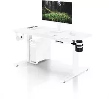 Ergonominis elektrinis staliukas su reguliuojamu aukščiu, baltas, 1200x600 mm: ARIA (5907367517323) Jan Nowak