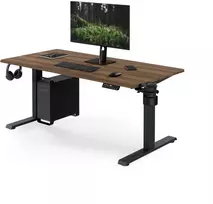 Jan Nowak Elektrinis aukštį reguliuojamas ergonominis rašomasis stalas antracito/oriecho spalvos, 1400x700 mm: ARIA (5907367517545)
