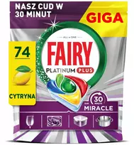 Fairy indaplovės kapsulės Fairy Platinum Plus Miracle 74 vnt.