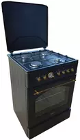 GRATUS VDEC6025N Dujinė viryklė juoda retro 60x60