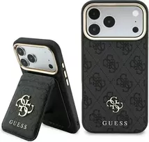Dėklas Guess 4G su pinigine Magsafe, skirtas iPhone 18 Pro Max / 17 Pro Max, juodas