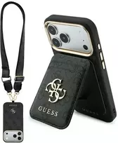 Dėklas Guess 4G su pinigine Magsafe, skirtas iPhone 18 Pro / 17 Pro, rudas
