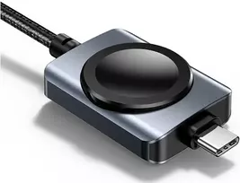 USAMS SJ821 U113 greitojo įkrovimo 100W USB-C į USB-C laidas + belaidis laikrodžio įkroviklis 1.2 m juodas