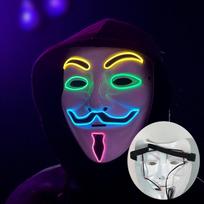 LED Light-Up Mask – A role-play mask with a neon effect, perfect for Halloween, carnivals, nightclubs and parties 1