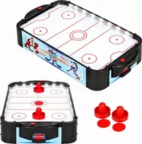 LED air hockey table game for children 58 cm with accessories ECOTOYS