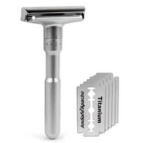 Popular Classic Adjustable Safety Razor for Men, Double Edge Stainless Steel Professional Barber Shaving Razor gray