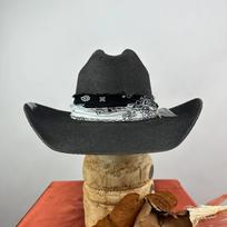 Direct supply cowboy hat webbing decoration pure wool cowboy felt hat western carnival sheep felt cowboy hat L（58-60cm） juoda