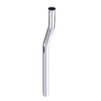 Water Saving Hand Press Urinal Flush Valve Delay Design Stainless Steel Bellows Inlet Outlet Pipe for Commercial Use F2 25cm gray