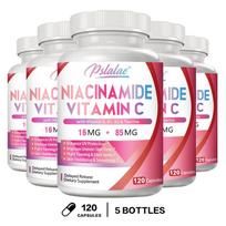 Pslalae - Niacinamide (Vitamin B3) and Vitamin C - Vitamins E, B1, B2, and Taurine - Skin Health 120*5