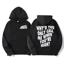 Arctic Monkeys Graphic Hoodie Vintage Washed Cotton Pullover Unisex Long Sleeve Fleece Indie Rock Streetwear Top Gift 2026 Hot Sale XXXL black