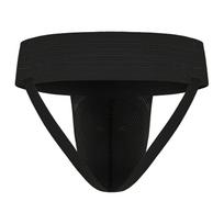 Jockstrap su apsauginiu kaušeliu, atsparus smūgiams, platus juosmuo Muay Thai, Taekwondo S juoda