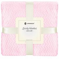 Pledas Springos Lovely Blankets Extra Soft, rožinė sp., 160 cm x 200 cm